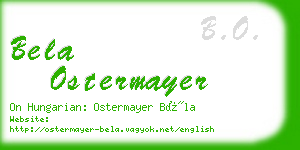 bela ostermayer business card